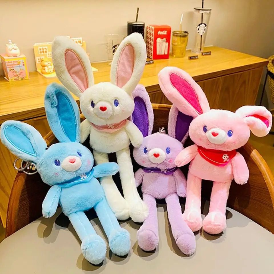 Loppy Bunny Pullable Ears and Legs | Keychain | Plushie